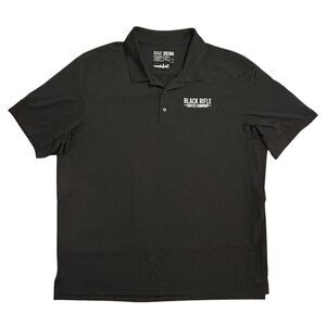 Black Rifle Coffee Co x 5.11 Tactical Men's Medium Stretch Polo Shirt Black Dark